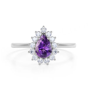 Wholesale 925 Sterling Silver Gold Plated High Quality Amethyst Oval Cut Classic <b>Dainty</b> Gemstones Wedding <b>Ring</b> - Product Image 5