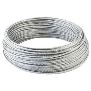 電気用繊維/綿コア亜鉛メッキ1X7鋼線ロープ