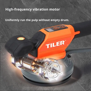Machine à poser les carreaux électrique TILER A71206, batterie lithium 16V 8000mAh et ventouse en caoutchouc de 140 mm - Vibrateur à carreaux électrique - Product Image 5