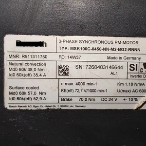 Moteur MSK100C-0450-NN-M2-BG2-RNNN R911311750 pour - Product Image 3