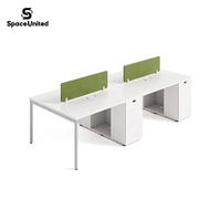 Meubles de bureau modernes SpaceUnited, directement de l'usine, poste de travail pour deux personnes, bureau en bois