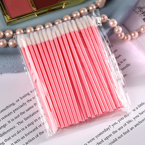 50pcs Disposable Nylon Lip Brush Colorful Plastic Handle Lip Liner Lip Gloss Applicator - Product Image 3
