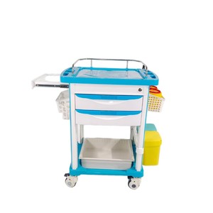 Carrito de Emergencia Médico 630x470x920mm, Carro de Hospital Multifuncional con Cerradura y Ruedas para Tratamiento y Administración de Medicamentos - Product Image 5