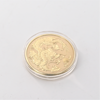 Pièce de monnaie commémorative double face à impression UV, vente en gros d'usine, logo personnalisé, alliage de zinc doré