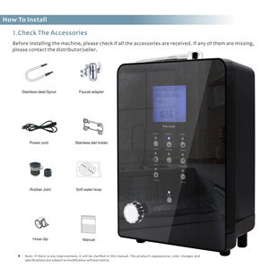 Appareils ménagers de santé <span class=keywords><strong>pH</strong></span> 3.0-11.2 régulation du <span class=keywords><strong>pH</strong></span> <span class=keywords><strong>9</strong></span> plaques ioniseur d'<span class=keywords><strong>eau</strong></span> alcaline haute performance - Product Image 3