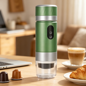 Portable Espresso <b>Machine</b> with Replaceable Battery 3-in-1 Heating Extraction Multi-Compatible Capsule & Ground <b>Coffee</b> for Daily - Product Image 1