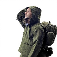 Veste d'hiver imperméable tactique légère à capuche en tissu laminé pour homme, camouflage sportif, escalade, camping