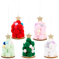 Meilleures ventes : Boules de Noël en peluche style européen-américain, douces, pastel, macaron, écologiques et durables