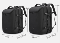Sacs à dos de voyage d'affaires 2026, 50L extensibles, approuvés pour le transport aérien, avec compartiment pour ordinateur portable et port de chargement USB, sacs à dos sous vide