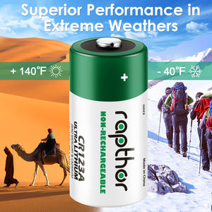 Rapthor 1800mAh CR123A 3V Lithium-Batterien CR123 CR17345 Foto-Batterie für Taschenlampe Rauchmelder Alarmsystem Etc (16er-Pack) - Product Image 5