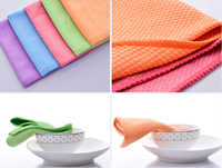 Vente flash - Serviettes en microfibre super absorbantes pour la vaisselle et les surfaces en verre, motif écailles de poisson, chiffons de nettoyage pour la cuisine