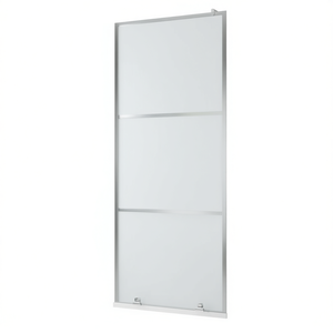Mampara de Ducha con Puerta Corredera de Vidrio Esmerilado ESG de 39.4x76.8 Pulgadas con Marco, Diseño Minimalista, Accesorio de Baño - Product Image 1