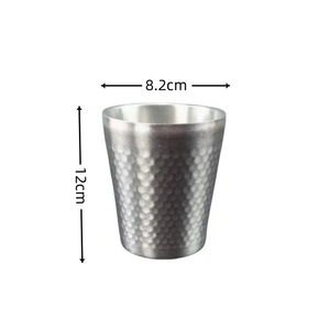 Tasse en métal DSF76, tasse à double paroi en acier inoxydable, 9,6 cm x 8,3 cm, tasse à café, tasse à boisson, tasse à cola, tasse à whisky, logo personnalisé - Product Image 4