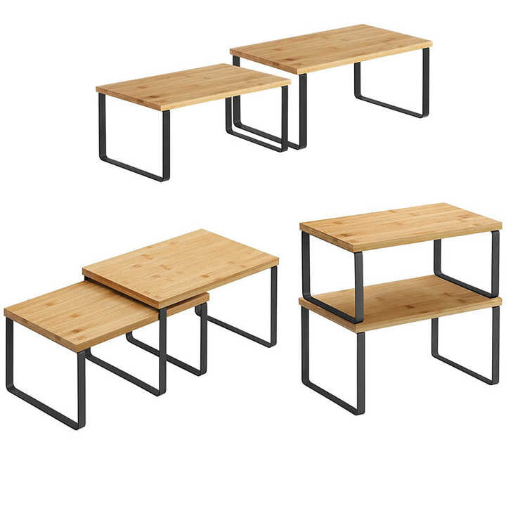 Kitchen Corner Cabinet Stackable Countertop Organizer Shelf Storage ...