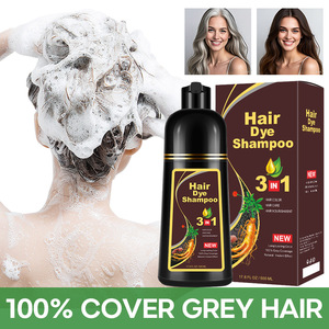 Tinte para el Cabello 3 en 1, Crema Permanente para el Cabello Negro, Coloración Instantánea Natural, Sin Amoníaco, Fácil Cobertura de Canas, Cosmético Capilar de Larga Duración - Product Image 3