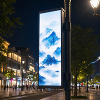 Écran LED intelligent pour poteau extérieur P3.91, étanche, haute luminosité, affichage LED couleur intégrale IP65 pour la publicité de rue