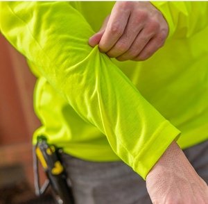 Ansi Clase 3 camisa de seguridad Ropa DE TRABAJO Fluorescente Amarillo Ingeniero de construcción Seguridad Manga larga Hi Vis <span class=keywords><strong>camisetas</strong></span> - Product Image 5