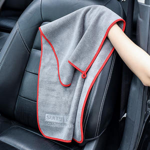 Serviette de lavage auto en microfibre Along The Way 40x40 50x50 60x160 60x180 Gris, absorbante et sans peluches - Product Image 4