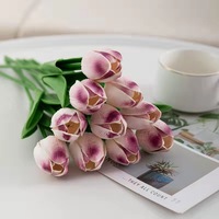 Bunga Tulip PU Artifisial Realistis untuk Dekorasi Rumah, Taman, Pernikahan, Hari Valentine, Pesta Wisuda - Gaya Modern