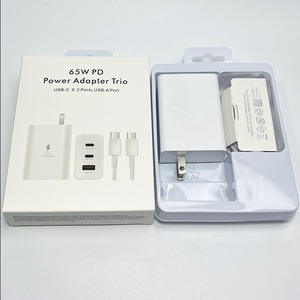 อะแดปเตอร์ชาร์จเร็ว 65W 3 พอร์ต USB-C PD สำหรับเดินทาง ใช้ได้กับปลั๊ก UK US EU รองรับการชาร์จอุปกรณ์หลายชนิด สำหรับ Samsung Galaxy S22 S23 S24 S25 S26 - Product Image 6