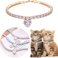 Vente chaude Coeur Collier Pour Animaux De Compagnie Chiot Chat Collier Accessoires Collier Pour Animaux De Compagnie Colliers