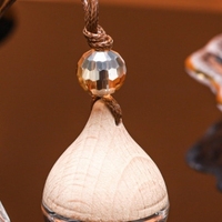 Bouteille de parfum de voiture réutilisable en gros bouchon en bois couleur corde couvercle en bois bouteille d'aromathérapie de voiture bouchon en bois