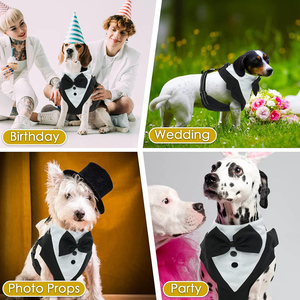 Tuxedo per Cani di Taglia Media, Gilet Formale per Matrimoni, Costumi di Compleanno per <span class=keywords><strong>Bulldog</strong></span> <span class=keywords><strong>Francese</strong></span>, Pomerania, Chihuahua - Product Image 4