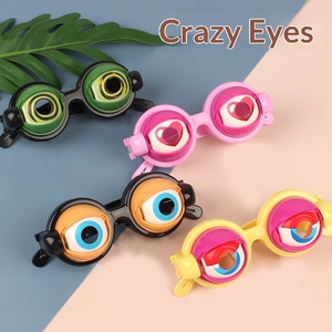 Lunettes de farces amusantes, lunettes effrayantes avec yeux qui tombent, lunettes à yeux fous, jouets créatifs originaux en plastique, unisexe, Halloween, Noël - Product Image 1