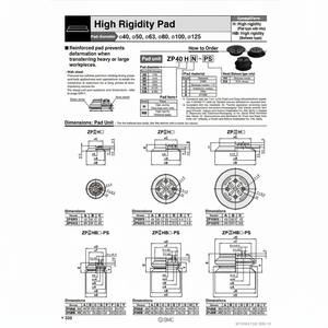 Modèle de tampon de vide pneumatique SMC ZPX80HSJ50-B01-A18 pour pièces d'équipement de manutention - Product Image 1