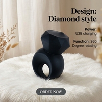Vibrateur puissant pour femmes, NOUVEAU design, stimulateur clitoridien rotatif à 360 degrés, sextoys pour adultes, vibrateur en forme de diamant
