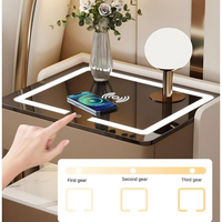 Meubles de chambre à coucher Table de chevet à DEL moderne et luxueuse avec verrouillage Rfid Table de chevet intelligente pour usage domestique