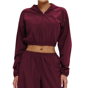 Outdoor Sun-protective Women Gym Fitness <b>Top</b> Sports Jacket Long Sleeve Loose Front Logo Quick Dry UFP 50+ Workout Running - Product Image 1