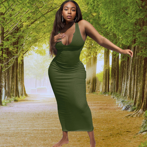 เดรสแฟชั่นเด็กผู้หญิงทรงวีลึก 9 สี ยืดหยุ่นสูง - Product Image 2