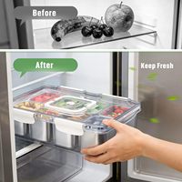 Snackbox van roestvrij staal met deksel en handvat, draagbare snackplateau's, houdt fruit en groenten, ideaal voor picknick