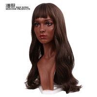 Tête de simulation en Silicone noir pour femmes, modèle TC26, affichage de chapeau et de bijoux, écharpe, accessoires, affichage de perruque