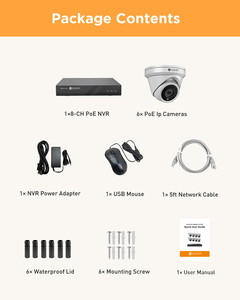 <span class=keywords><strong>Kit</strong></span> NVR 8 canaux à succès avec 6 caméras IP tourelles 5MP, détection intelligente audio humaine et véhicule, système de caméra de vidéosurveillance à prix compétitif - Product Image 2