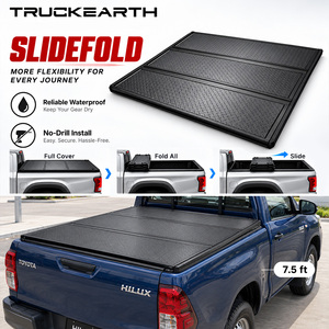 Toyota Hilux <b>Single</b> Cab Slide Fold Tonneau Cover for 7.5 ft <b>Bed</b> Tri Fold <b>Bed</b> Cover Hard <b>Folding</b> Aluminum Sliding Truck <b>Bed</b> Cover - Product Image 1