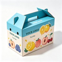 Voedselveilige, recyclebare, op maat gemaakte, groothandel, stevige papieren doos voor fruit (sinaasappel, appel, banaan, ananas) en groenteverpakkingen