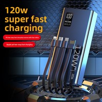 Batterie externe compacte portable en ABS certifiée 3C, 120W, charge bidirectionnelle ultra-rapide, 20 000 mAh, options de personnalisation en gros