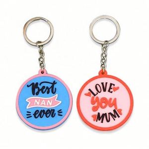 Custom Made Keychain Soft 3D Rubber PVC Key Chain Cartoon Letter Logo PVC Keyring - Product Image 4