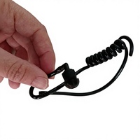 Écouteurs sans fil à réduction de bruit et sans rayonnement, accessoires pour talkie-walkie, écouteurs détachables noirs avec tube d'air