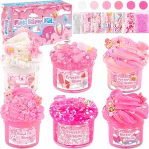 Colección de Slime Sorpresa de Cumpleaños con Frascos de Nubes de Cristal de Mantequilla y Adornos Decorativos, Set de Juego Imaginativo para Niños - Product Image 1