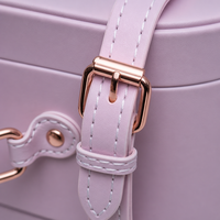 Boîte cadeau personnalisée de luxe en PU avec poignée et logo estampé or pour enfants sur le thème du Plein Lune