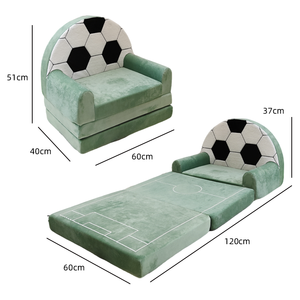 कारखाने कस्टम उच्च घनत्व स्पंज प्यारा सॉकर कपड़े आधुनिक तह कमरे के लिए आधुनिक तह कुर्सी सोफे - Product Image 2