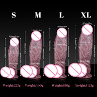 Vente en gros : Godemiché réaliste de 8 pouces, en silicone à double densité, avec ventouse puissante, mains libres, pour stimulation du point G et usage anal, jouet sexuel