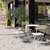 Ensemble de Tables et chaises de jardin, pour un gain de place coloré, Portable, Patio, maison, café, Restaurant