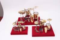 Ensemble de tambours d'instruments de musique de décoration d'intérieur 14*10*10cm, ornement cadeau