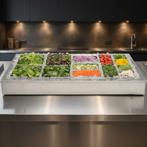 Exhibidor de Alimentos Refrigerados, Estante de Conservación de Frescura para Restaurantes y Hoteles, para Cocina Comercial - Product Image 1