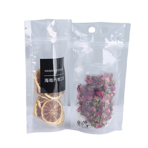 Ziplock Stand up Food Packaging 100% Compostable Biodegradable Clear Plastic Bean Pouch Bag