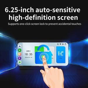 Navigateur <span class=keywords><strong>GPS</strong></span> sans fil CarPlay pour moto de 6,25 pouces, enregistreur DVR à 3 caméras pour la conduite à moto - Product Image 5